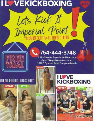 I Love KickboxingCLICK FOR WEB SITESee Page 10 of Newsletter for more info.